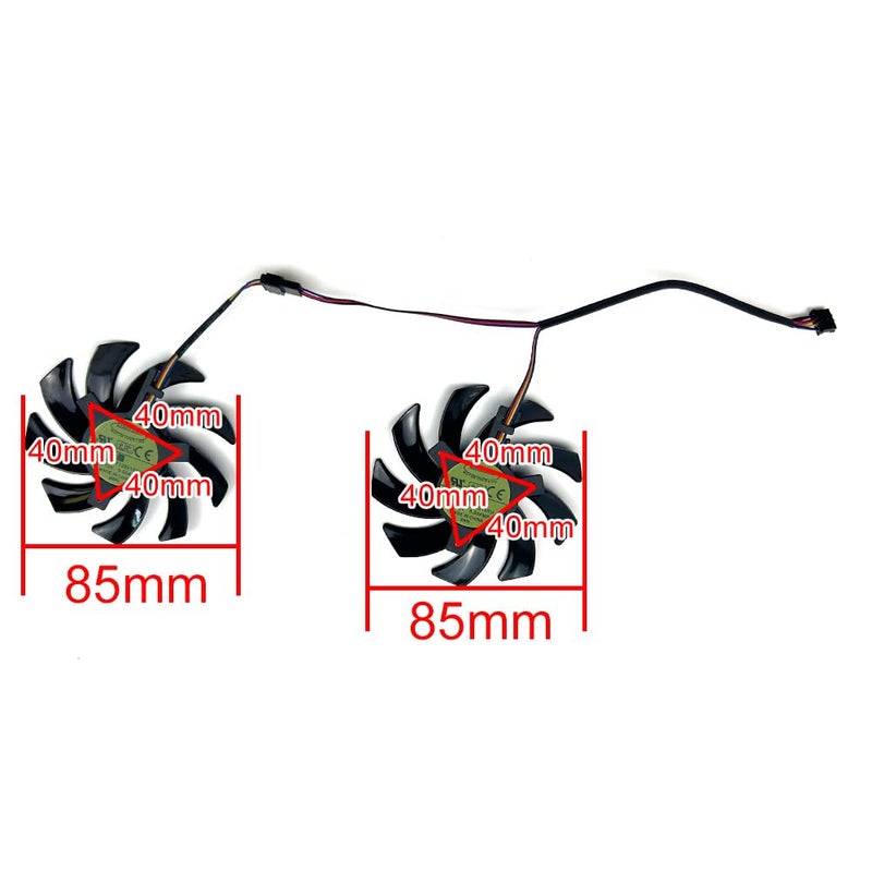 Laptop Parts NEW Cooling Fan 85mm 4pin T129215BU for POWERCOLOR RX 5700 XT 6500XT 6600 6600XT 5700XT 6700 6700XT Fighter Video Card Fan - Image 5