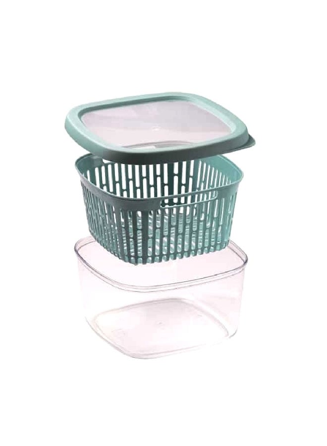 Snips BPA-Free Dishwasher Safe Aroma Keeper Fruit Container Sky Grey and Clear 1.5 L 767/90059 - Image 3