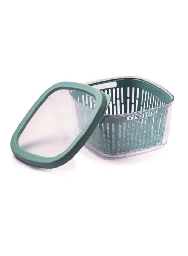 Snips BPA-Free Dishwasher Safe Aroma Keeper Fruit Container Sky Grey and Clear 1.5 L 767/90059 - Image 2