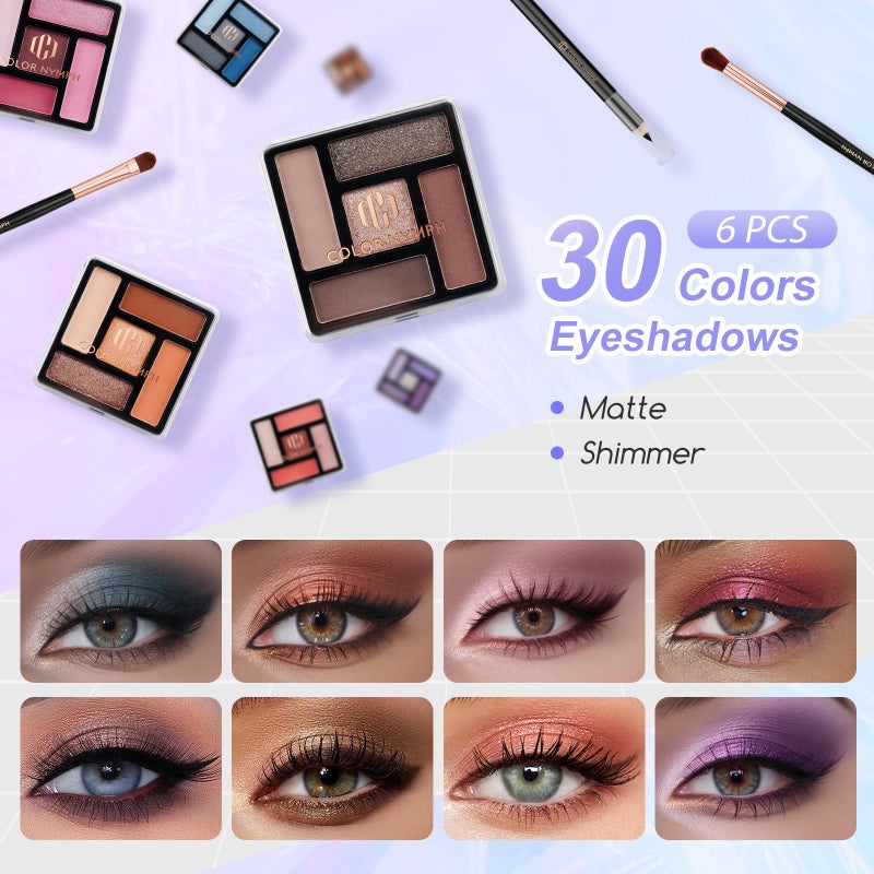 Color Nymph Makeup Kit For Women, Girls Makeup Set For Teens Professional Make Up Kits With Travel Case Full Cosmetics Kit w/ 35 Colors Eyeshadows Lipstick Blush Brushes Lipgloss Mascara - Image 5