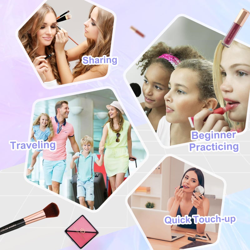 Color Nymph Makeup Kit For Women, Girls Makeup Set For Teens Professional Make Up Kits With Travel Case Full Cosmetics Kit w/ 35 Colors Eyeshadows Lipstick Blush Brushes Lipgloss Mascara - Image 4