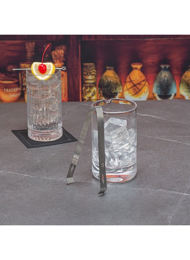 Restaurantware 6.3 Inch x 2.5 Inch Ice Tongs, 1 Small Ice Bucket Tongs - With Claw Grip Teeth, Ergonomic Grip, Silver Plated Stainless Steel Tongs For Ice Buckets, For Bars, Buckets, Or Serving - Image 3