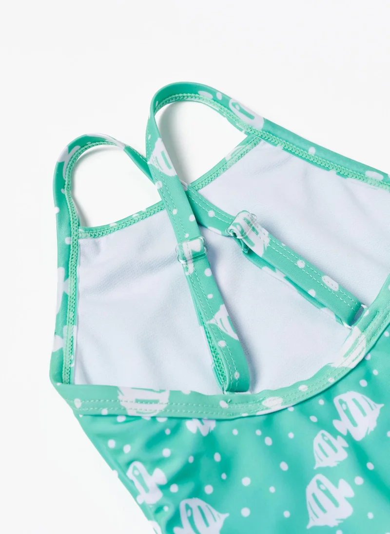 Zippy Swimsuit for Baby Girls 'Fishes', Aqua Green