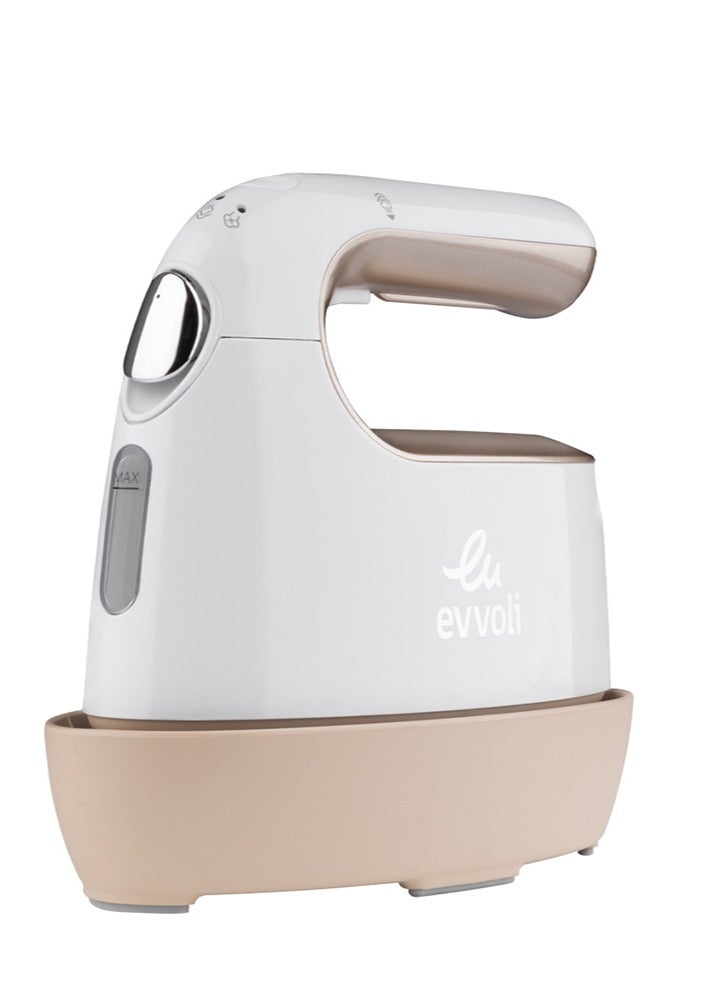 evvoli Portable Travel Garment Steamer With 55 ml 1000 W EVIR-PGS1000G White/Golden - Image 1