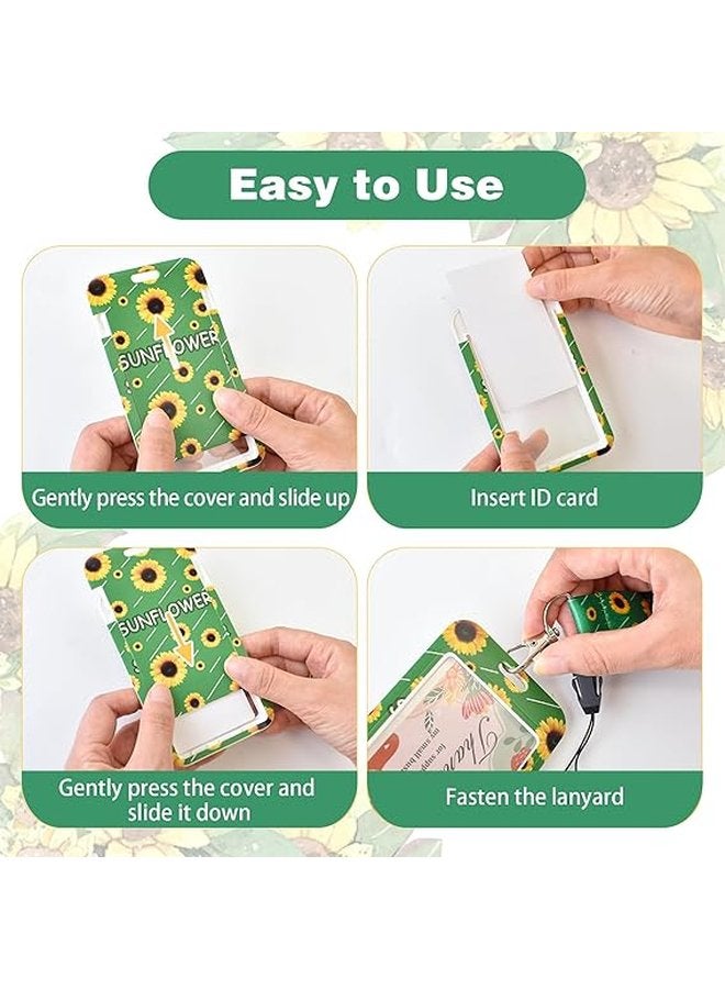 أوزيغالور حبل تعليق زهرة الشمس للإعاقة الخفية، حامل بطاقات وشنط للمفاتيح والهواتف، بتصميم زهرة الشمس - Image 3