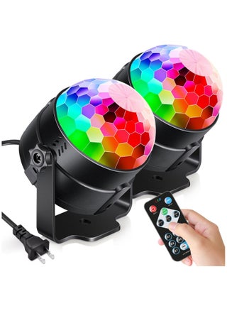 7 Modes Stage, Sound Activated RBG Disco Party Ball Lights with Remote Control - Pack of 2 - pzsku/Z0DD02B2C6BCC2A8FA00DZ/45/_/1734883620/0ab9b681-158e-46eb-9c49-a2b18dc4164e