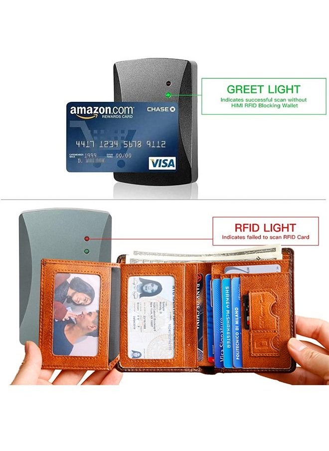 Dante Genuine Leather Anti Theft Brush Men's Retro Wallet  - Image 5