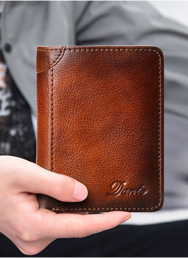 Dante Genuine Leather Anti Theft Brush Men's Retro Wallet  - Image 2