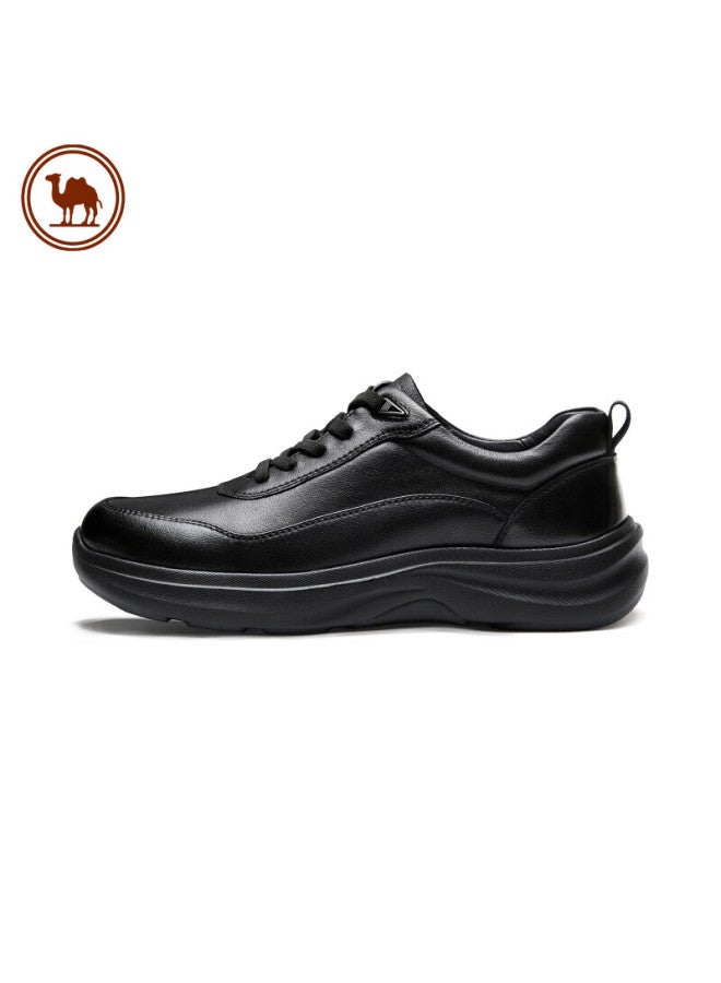 CAMELJEANS Luotuopai Casual Shoes With Height Increase, Soft Sole Business Leather Shoes For Men, Cowhide Professional Commuter Shoes P15a201025 Black Size 41 - Image 2