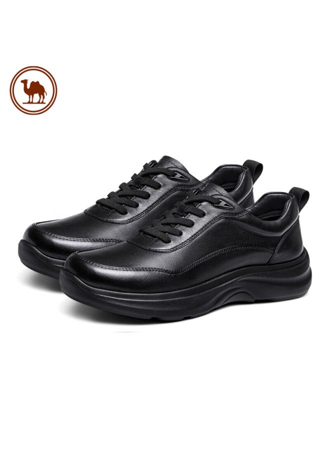 CAMELJEANS Luotuopai Casual Shoes With Height Increase, Soft Sole Business Leather Shoes For Men, Cowhide Professional Commuter Shoes P15a201025 Black Size 41 - Image 4