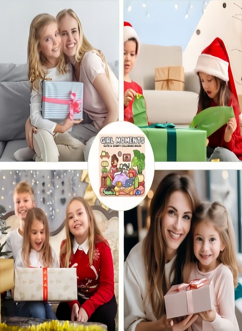 كيفن كتاب التلوين "لحظات الفتاة" للكبار والمراهقين – نشاط يومي لطيف ومريح للاسترخاء، يضم رسومات ساحرة لفتيات يقرأن مع الحيوانات الأليفة، مثالي لتخفيف التوتر، المساحات الدافئة والهدايا الموسمية - Image 5