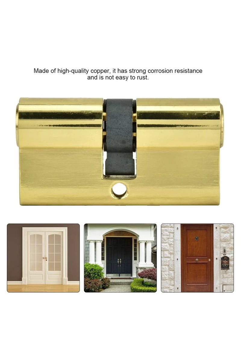 Eman High Security Door Lock Cylinder with 3 Computer Keys – Anti-Theft Brass Lock Core for Home & Office Doors - Image 4