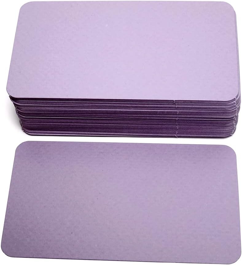 PPAPPAPPIYO 3.5x2 Blank color index cards (100) Paper - Blank (orchid) - Image 2