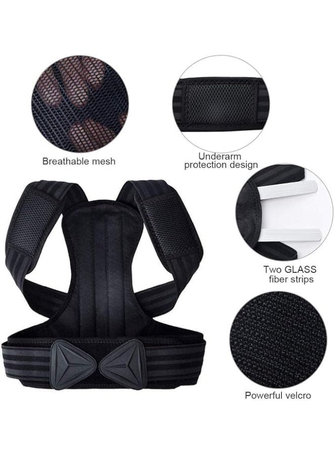CAZADORA Back Brace for Lower Back Pain Relief with 6 Stays - Size M, Breathable Lumbar Support Belt for Men & Women, Adjustable Posture Corrector with 16-Hole Mesh for Enhanced Airflow, Lightweight & Flexible Expanded Polypropylene Material, Magnetic Therapy Design for Improved Circulation, Ideal for Office, Gym, and Daily Activities, Relieves Muscle Strain & Promotes Healthy Posture, Durable Back Support for Spine Alignment and Injury Recovery, Black – Size M (Unisex Comfort Fit) - Image 4
