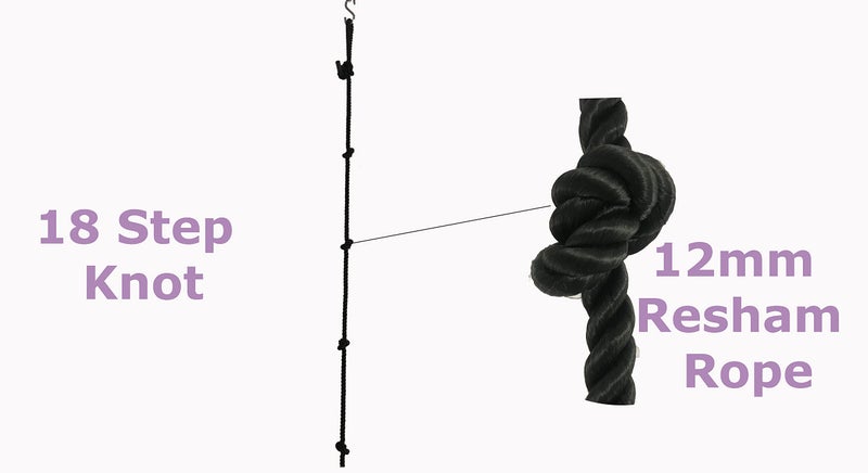 Mihad Climbing Rope for Kids and Adult for Physical Activity Ideal for Tree Houses and Frames, Backyard Outdoor Play, Ages 6 and Up (5 Meter) - Image 2