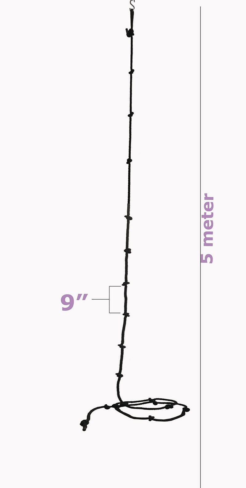 Mihad Climbing Rope for Kids and Adult for Physical Activity Ideal for Tree Houses and Frames, Backyard Outdoor Play, Ages 6 and Up (5 Meter) - Image 3