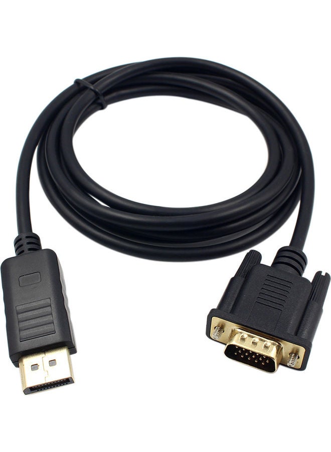 NIBEMINENT Male Display Port DP To VGA Adapter Cable Converter Black - Image 3