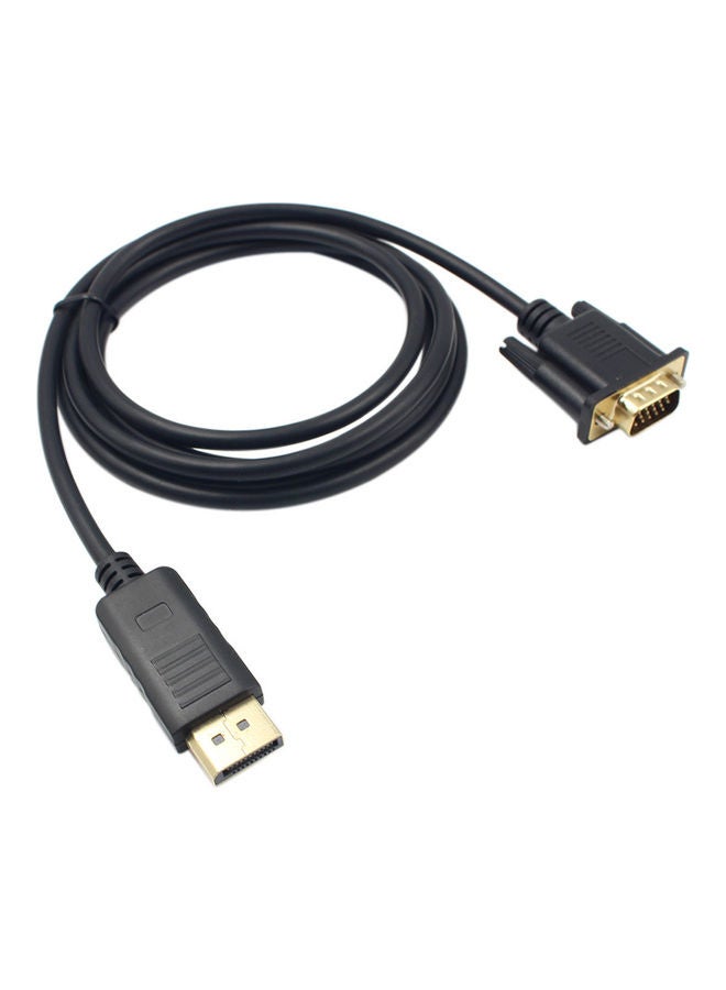 NIBEMINENT Male Display Port DP To VGA Adapter Cable Converter Black - Image 2
