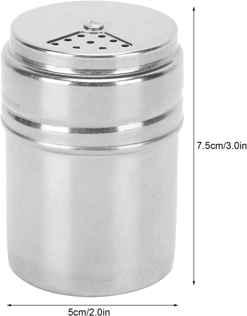 Seasoning Shaker Set, 5-Piece Stainless Steel Spice Bottles with Rotating Covers Essential Kitchen Tool for BBQ and Spice Storage - Image 4