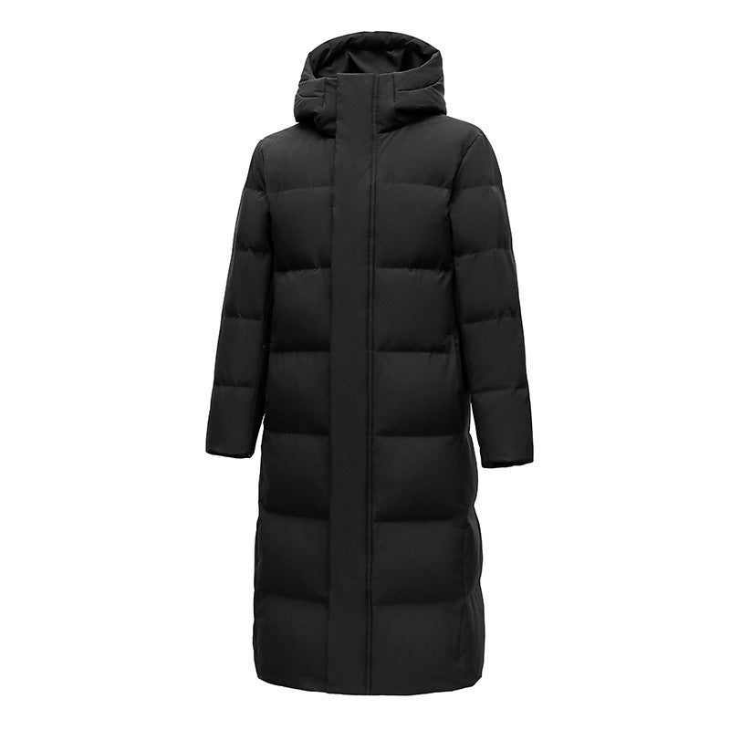 Down Winter New Down Jacket Long Over-The-Knee Plus Size Thickened Men'S And Women'S White Duck Down Medium Play Couple'S Jacket - Image 4