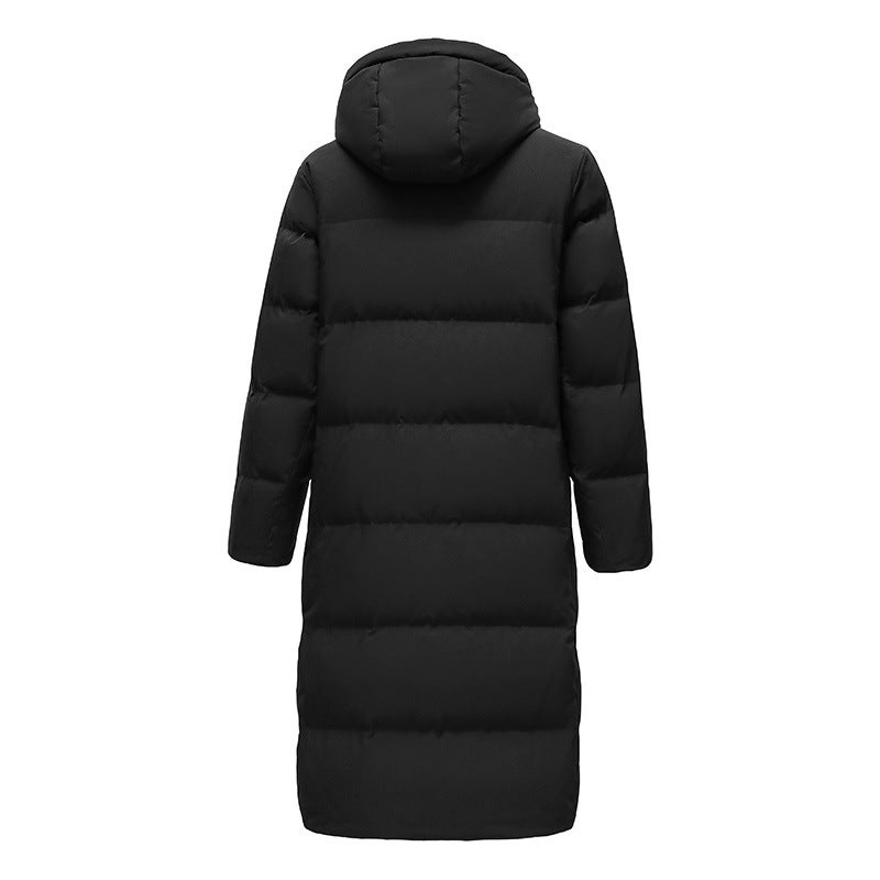 Down Winter New Down Jacket Long Over-The-Knee Plus Size Thickened Men'S And Women'S White Duck Down Medium Play Couple'S Jacket - Image 5