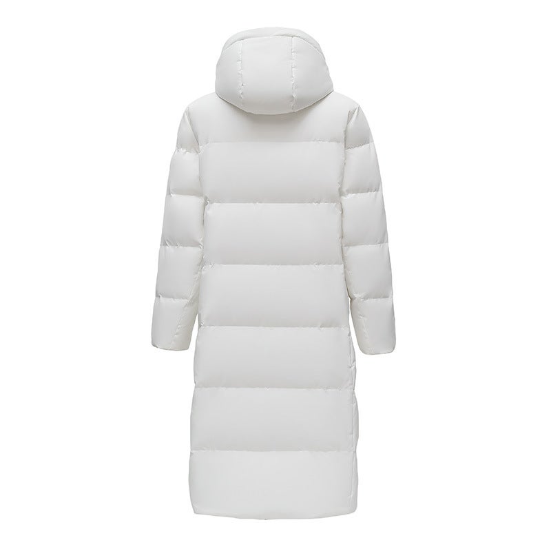 Down Winter New Down Jacket Long Over-The-Knee Plus Size Thickened Men'S And Women'S White Duck Down Medium Play Couple'S Jacket - Image 3