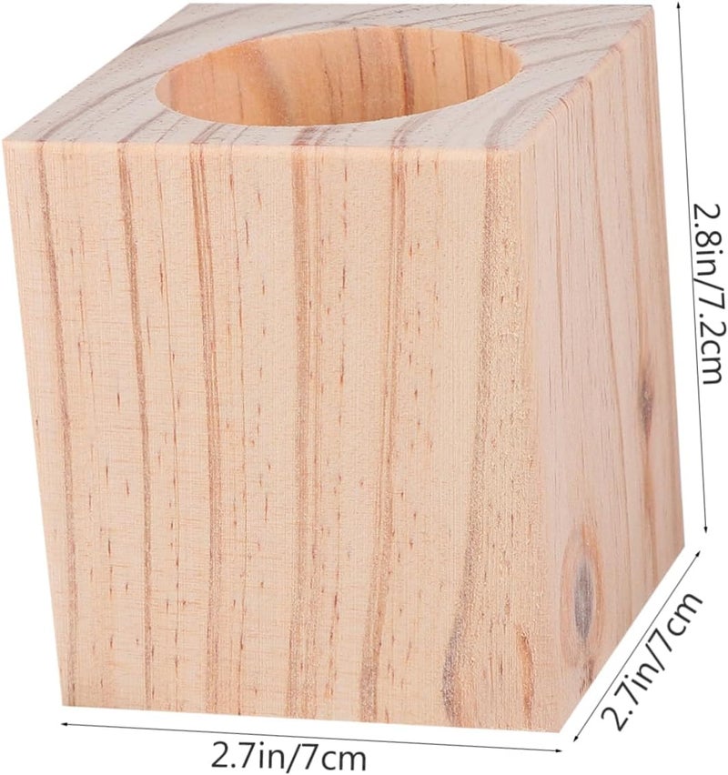 PRETYZOOM Solid Wood Round Furniture Risers 5cm Height Lift Heavy Duty Table Leg Elevators Non-Slip Mats for Sofa Desk and Chair - Image 2
