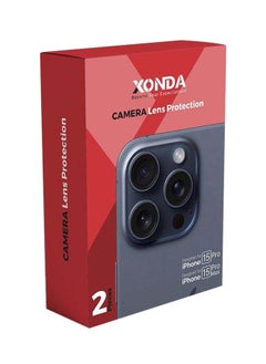 2 Pices For iPhone 15 Pro\ 15 Pro Max Camera Lens Blue