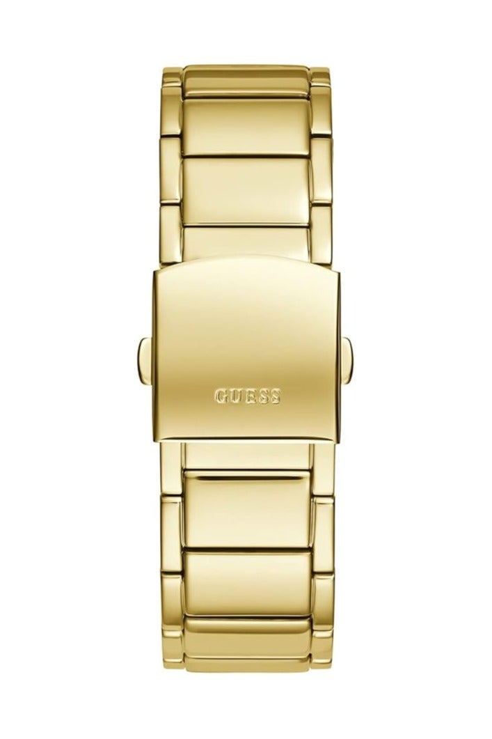 Guess US Men's Gold-Tone and Green Multifunction Watch - Image 2