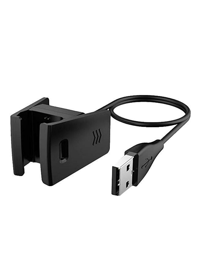 NIBEMINENT USB Charging Cable Cradle Dock For Fitbit Charge 2 3.28feet Black 