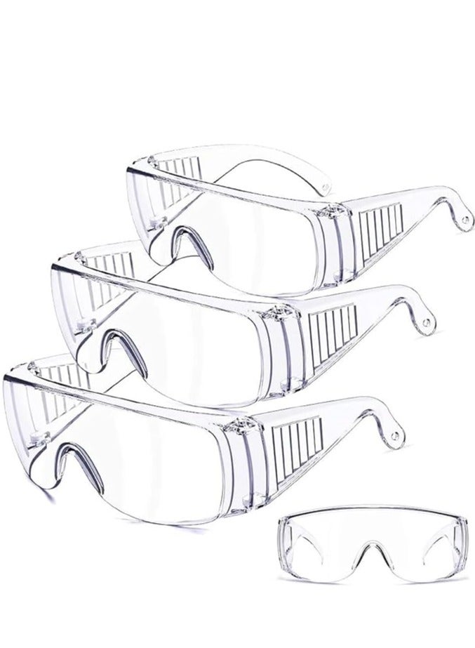 FengSVMA 3 Pack Safety Glasses Over Eyeglasses Anti-Fog Safety Goggles Anti Dust Impact Scratch Resistant Chemical Splash Proof Clear Lens Anti-UV Eye Protection Goggles for Shooting Lab Work etc. - Image 1