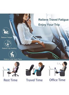 MTRoyaldia MTROYALDIA Airplane Foot Rest Adjustable Sling Foot Hammock for Flight Folding Foot Rest Travel Accessories with Storage Bag Portable Plane Travel Footrest for Airplanes Office Under Desk  - Image 5