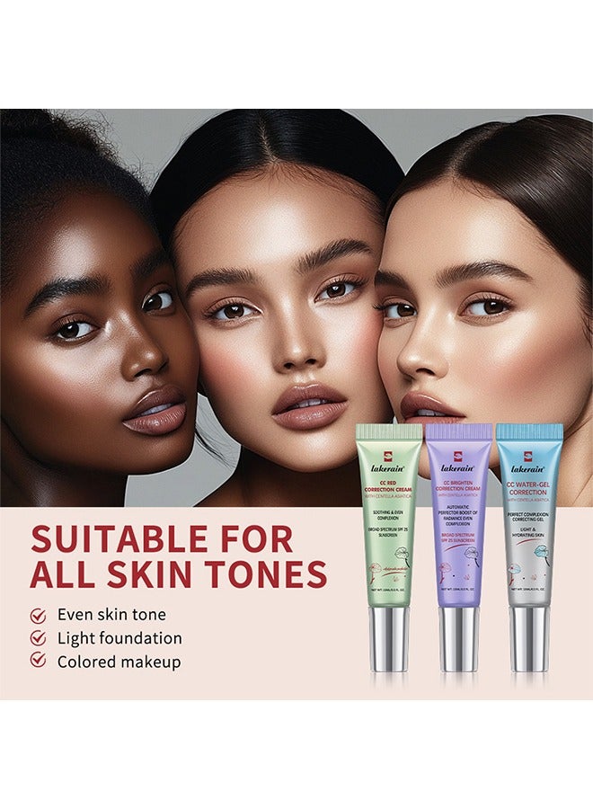 ليكرين كريم تصحيح CC Red مع Centella Asiatica - تركيبة لتصحيح اللون للعيوب والبشرة الحمراء وعلامات حب الشباب - خفيف الوزن وغير دهني - ترطيب البشرة وحماية SPF25 ، مكياج نيود # 1 (أخضر) - Image 2