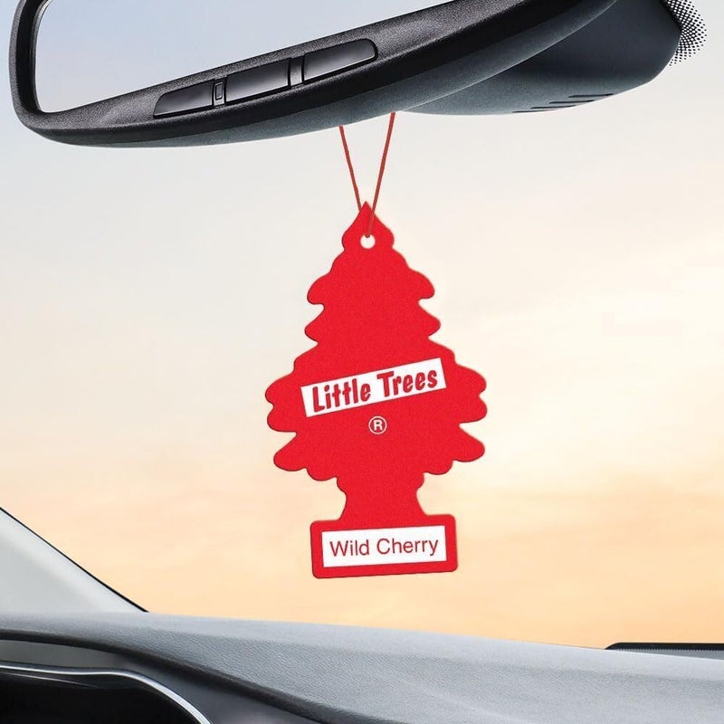 LITTLE TREES Car Air Freshener | Hanging Paper Tree for Home or Car | Wild Cherry | Single Tree per Package - Image 5