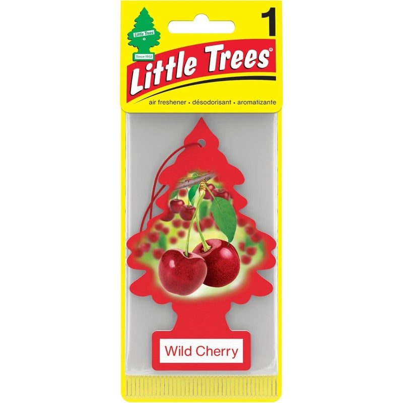 LITTLE TREES Car Air Freshener | Hanging Paper Tree for Home or Car | Wild Cherry | Single Tree per Package - Image 3