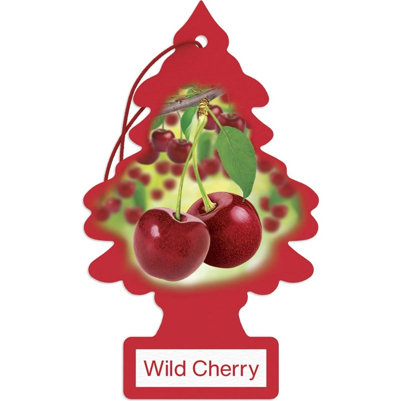 LITTLE TREES Car Air Freshener | Hanging Paper Tree for Home or Car | Wild Cherry | Single Tree per Package - Image 1