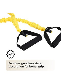 KASTWAVE Fitness Resistance Band with Handles, Home Gym Resistance Training, Tension Rope for Abdomen, Waist, Arm, Shoulder for Men & Wome, Perfect Muscle Toner  - Image 4