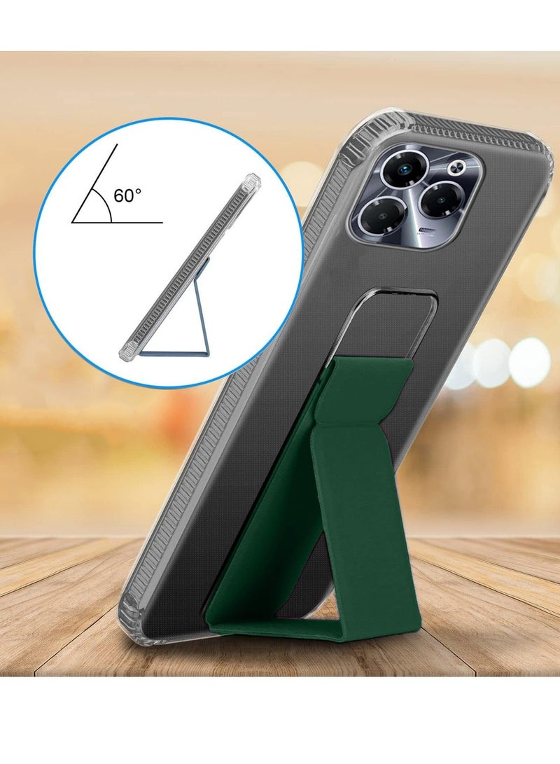 Wtech Infinix Note 40X 5G 2024 TPU Hand Grip Air Pillow Case Cover - Clear/Dark Green - Image 3