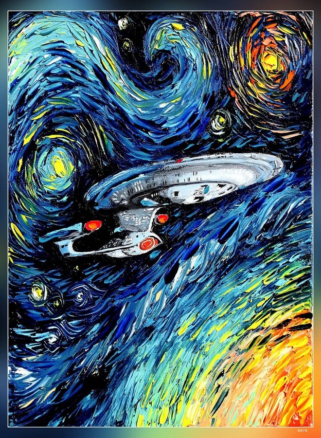 POSTERNEST Traditional Art Painting Artwork Star Trek Vincent Van Gogh Poster Matte Finish Paper Print 12 x18 Inch (Multicolor) -8070 - Image 1
