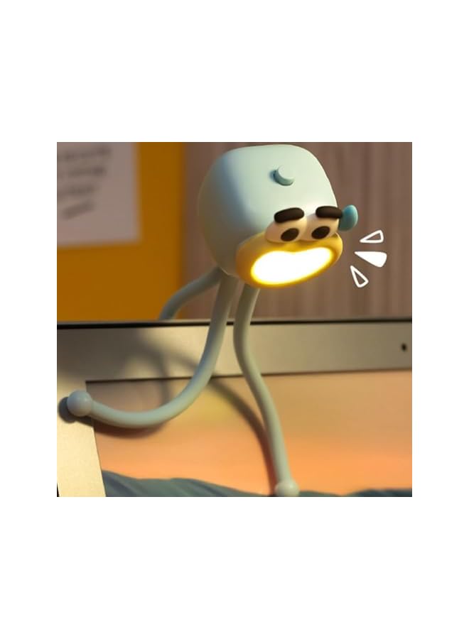 The Bros Mini LED Desk Lamp - Cute Octopus Table Night Light With Button for Kids' Bedrooms, Nursery, Living Room (Blue) - Image 5