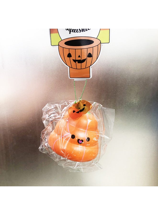 Puni Pill PU Foaming Large Size Slow Rebound Halloween Daylight Squishy Decompression Vent Toy-Color:Orange Pumpkin-Specifications:11*11*11cm - Image 1