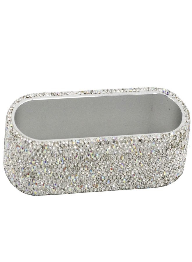 Bestbling Bling Luxury Crystal Business Card Holder for Desk Business Card Display Rhinestone Business Card Stand Desktop Business Card Holders (Silver) - Image 5