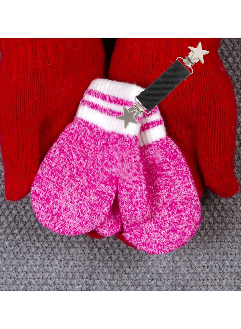 GGOOT Kids Winter Glove Mitten Clips: Elastic Glove Clips 6pcs Stainless Steel Clothing Clips Mitten Clips for Kids Baby Adults  - Image 4