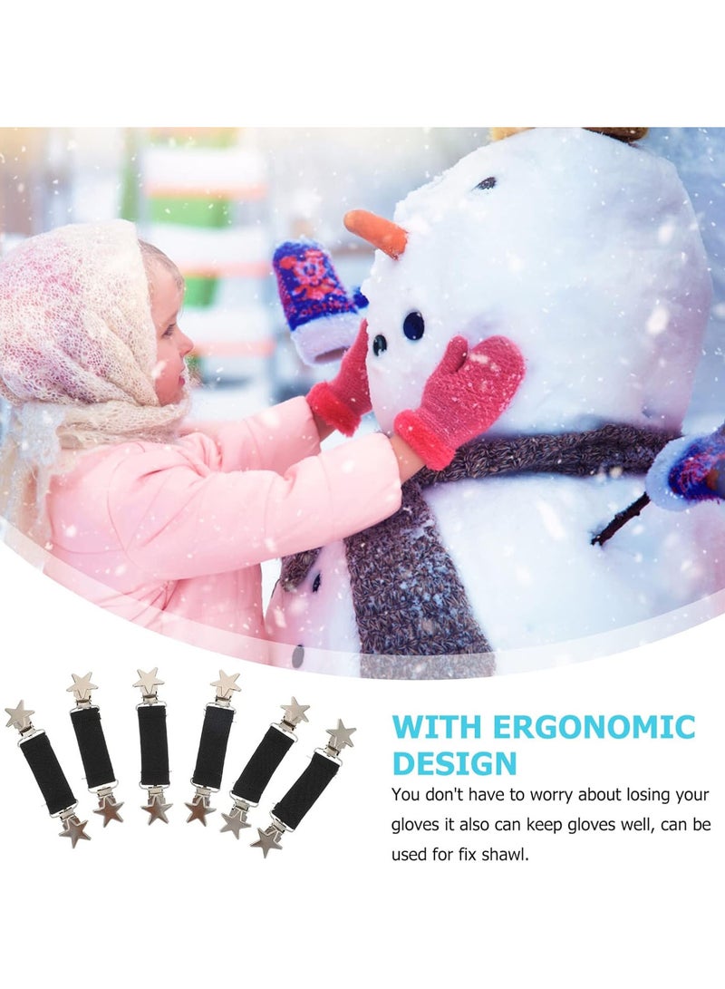 GGOOT Kids Winter Glove Mitten Clips: Elastic Glove Clips 6pcs Stainless Steel Clothing Clips Mitten Clips for Kids Baby Adults  - Image 2