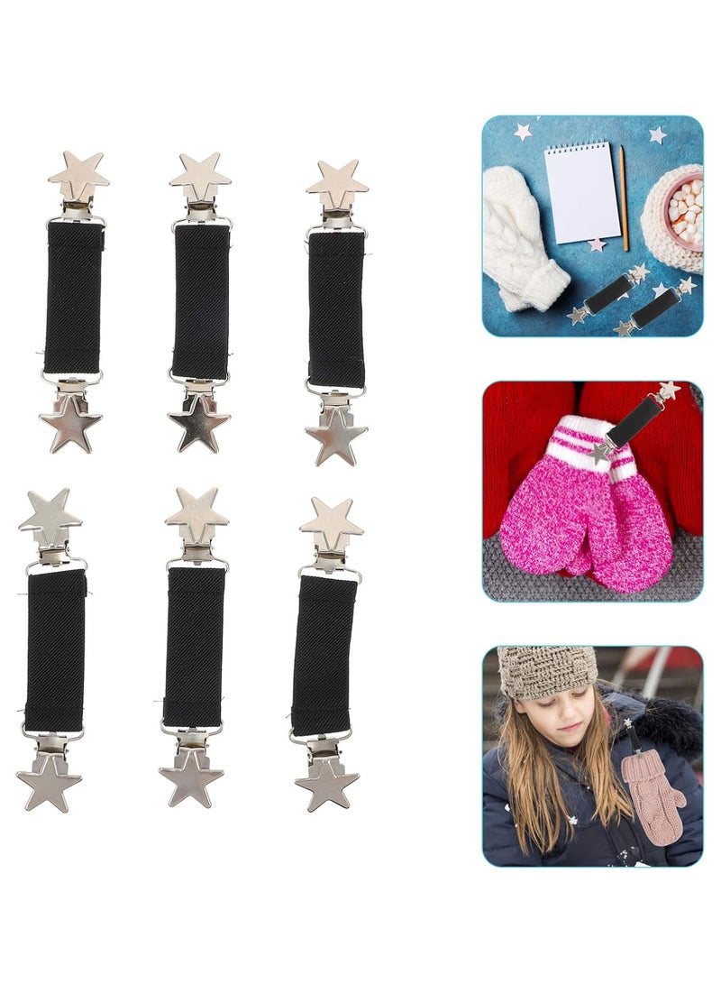 GGOOT Kids Winter Glove Mitten Clips: Elastic Glove Clips 6pcs Stainless Steel Clothing Clips Mitten Clips for Kids Baby Adults  - Image 3