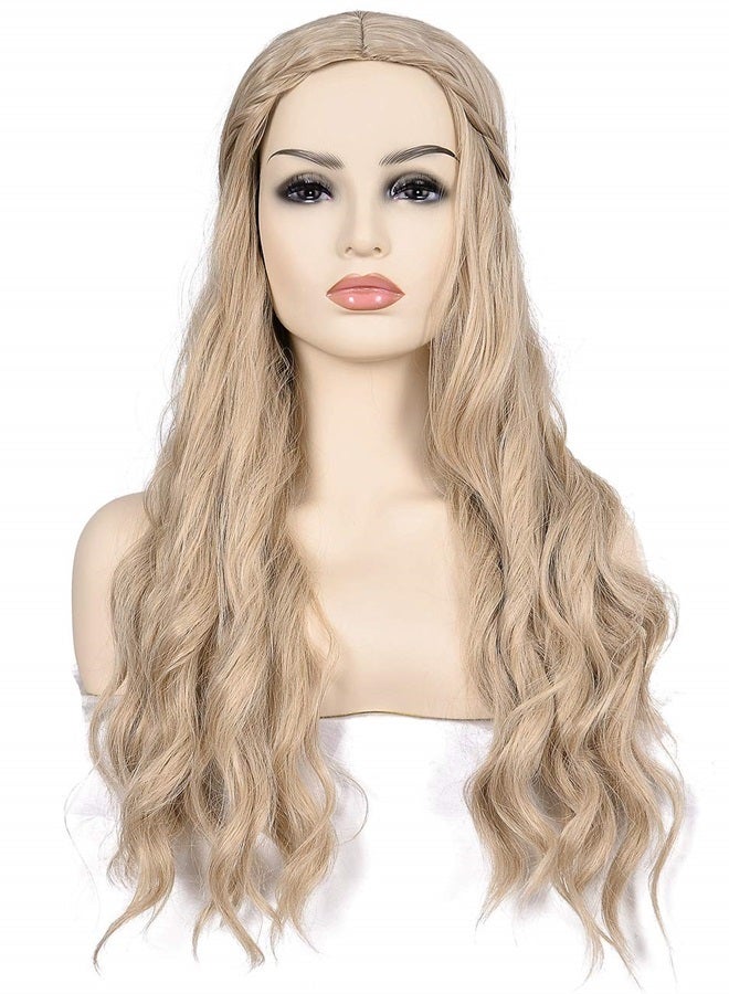 Long Wavy Curly Natural Synthetic Hair Wigs for Women Halloween Cosplay Costume Wig