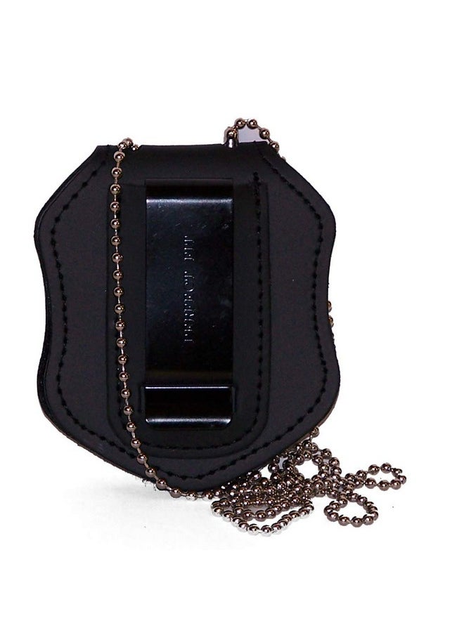 Perfect Fit Shield Wallets - Nypd Patrol Officer Belt Clip Badge Holder With Pocket And Chain (Cutout Pf145) - Image 1