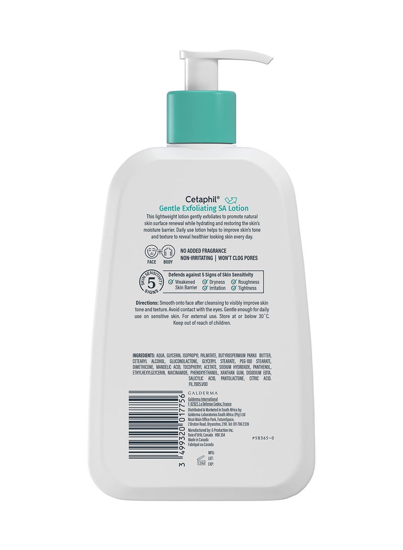 Cetaphil Gentle Exfoliating Sa Lotion, Lightweight Moisturizer For All Skin Types, Salicylic Acid, Mandelic Acid & Gluconolactone, Gently Exfoliates, Dermatologist Recommended Brand, Pump Bottle - White 236ml - Image 2