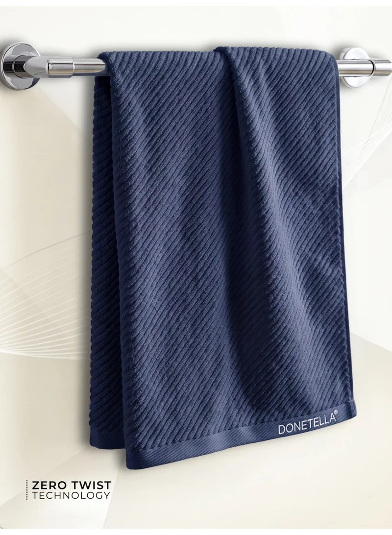 Donetella 1 Piece 100% Cotton Zero Twist Bath Towel, 70x140 cm, Premium 550 GSM, Exceptionally Soft & Fluffy, Highly Absorbent, Plush & Lightweight Feel, Hotel, Spa & Bathroom Towel