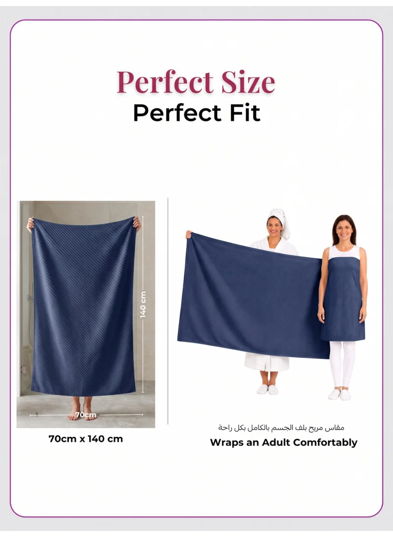 Donetella 1 Piece 100% Cotton Zero Twist Bath Towel, 70x140 cm, Premium 550 GSM, Exceptionally Soft & Fluffy, Highly Absorbent, Plush & Lightweight Feel, Hotel, Spa & Bathroom Towel